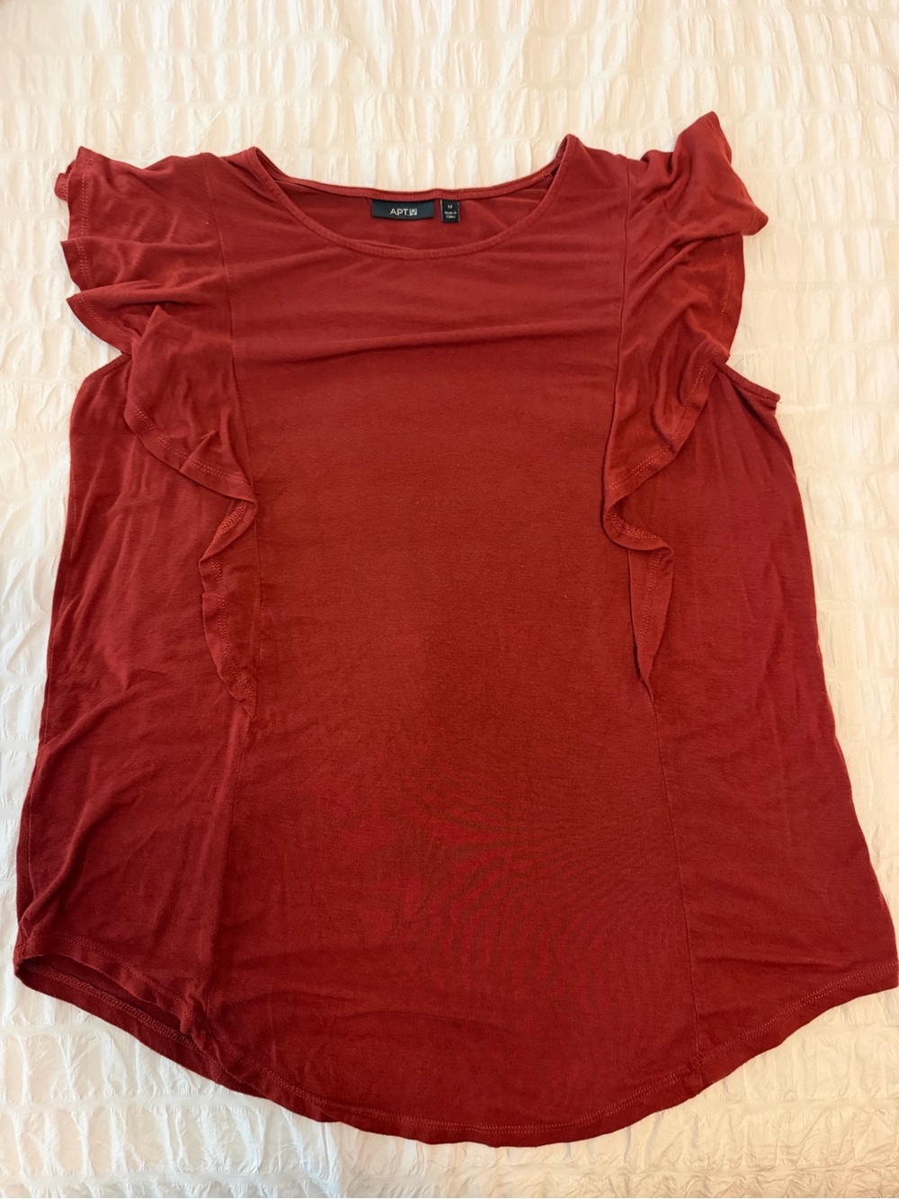 Apt. 9 Women's Rust Ruffle Sleeve Top